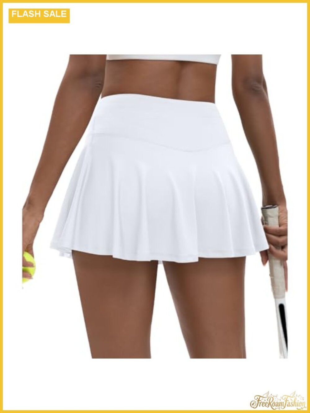 Pleated Tennis Skort with Pockets High Waisted Tummy Control Athletic Skirt